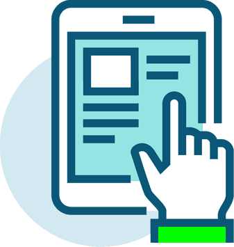 empleado de construcion viendo su tableta 